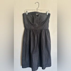 Calvin Klein Strapless Fit and Flare Chambray Dress Size 6
